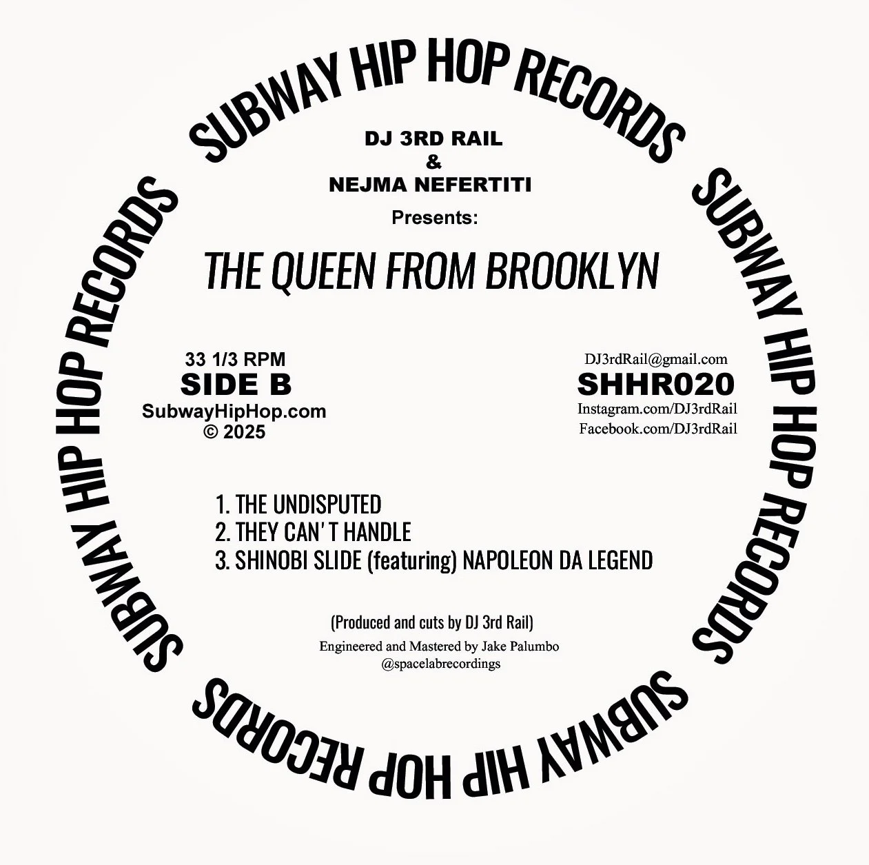 Subway Hip Hop Records Vol #20 Nejma Nefertiti & DJ 3rd Rail - The